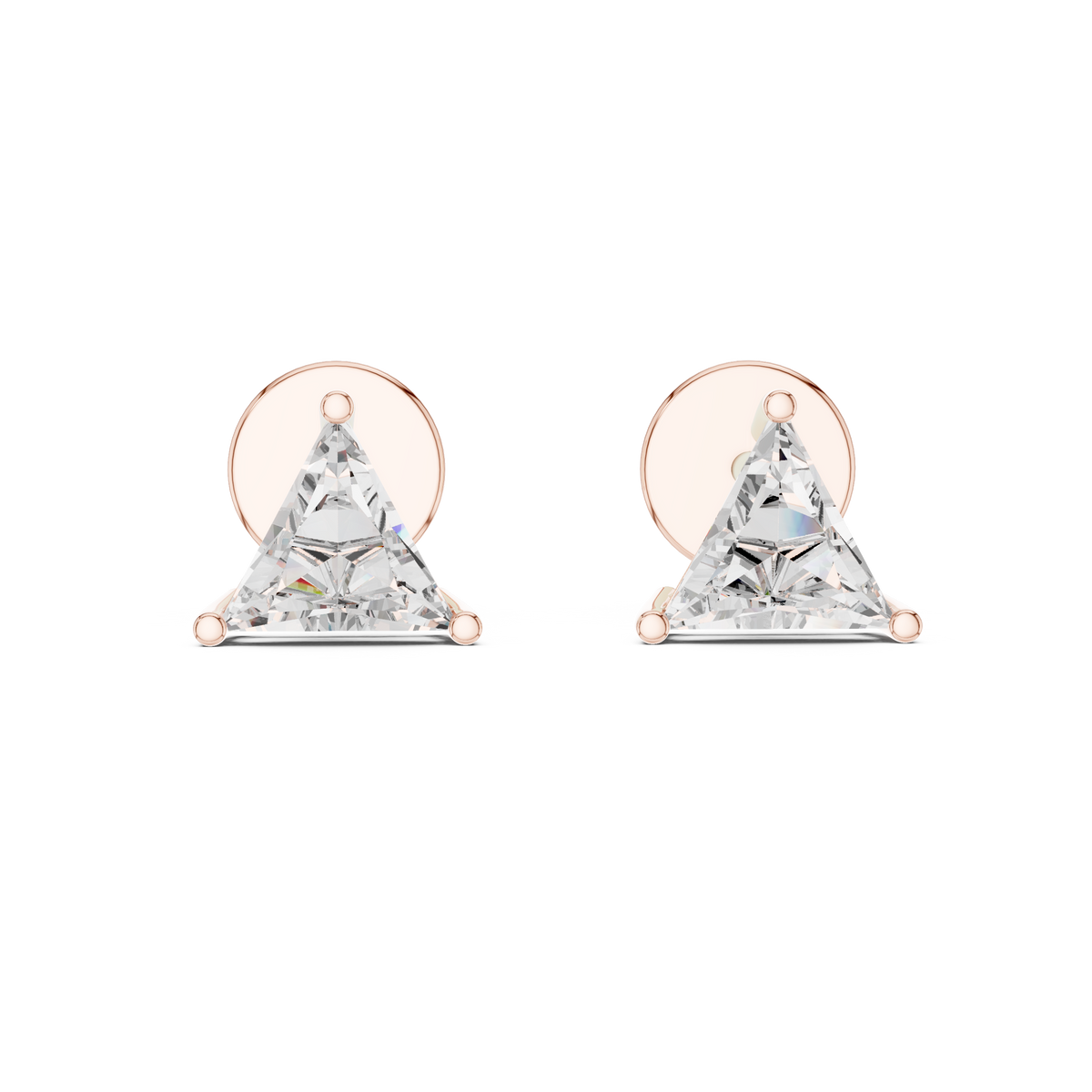 1.30ct TW Triangle Lab-Grown Diamond Stud Earrings