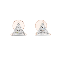 1.30ct TW Triangle Lab-Grown Diamond Stud Earrings in Rose Gold — Verasah fine jewellery