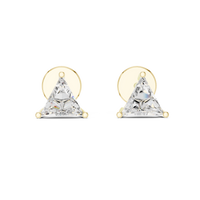 1.30ct TW Triangle Lab-Grown Diamond Stud Earrings in Yellow Gold — Verasah fine jewellery