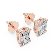 2.50ct TW Emerald Lab-Grown Diamond Stud Earrings in Rose Gold — Verasah fine jewellery