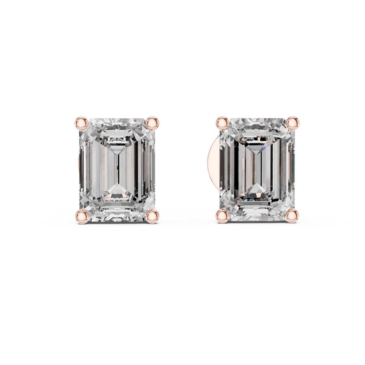 2.50ct TW Emerald Lab-Grown Diamond Stud Earrings