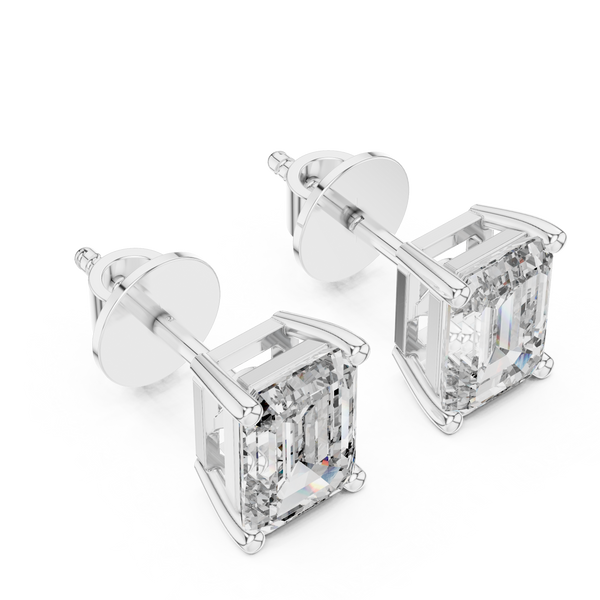 2.50ct TW Emerald Lab-Grown Diamond Stud Earrings