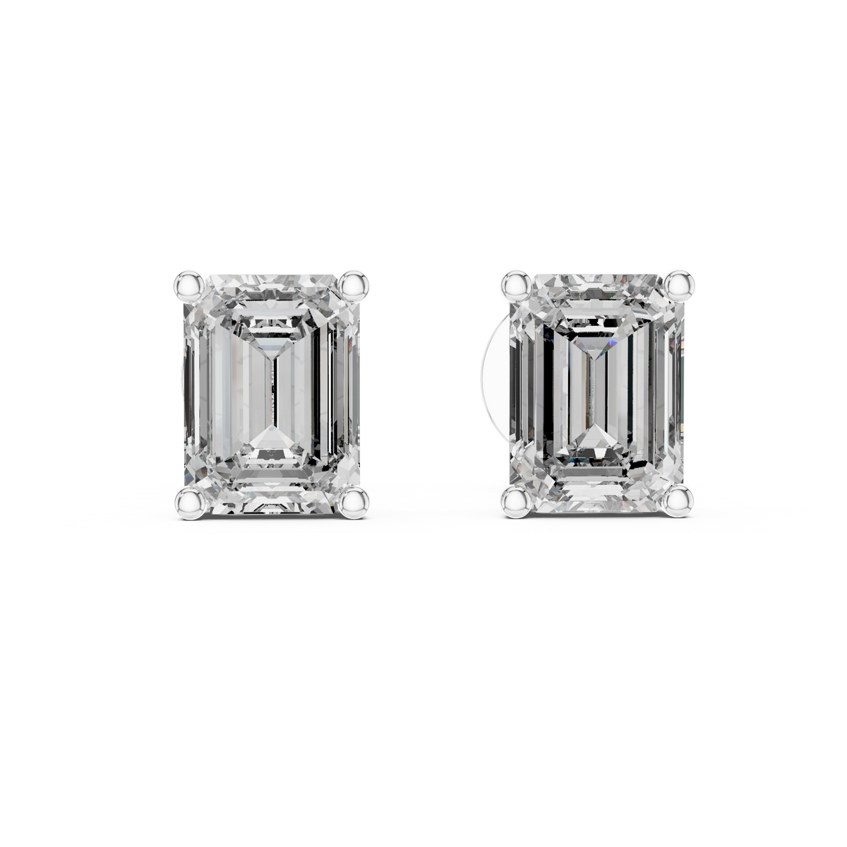 2.50ct TW Emerald Lab-Grown Diamond Stud Earrings