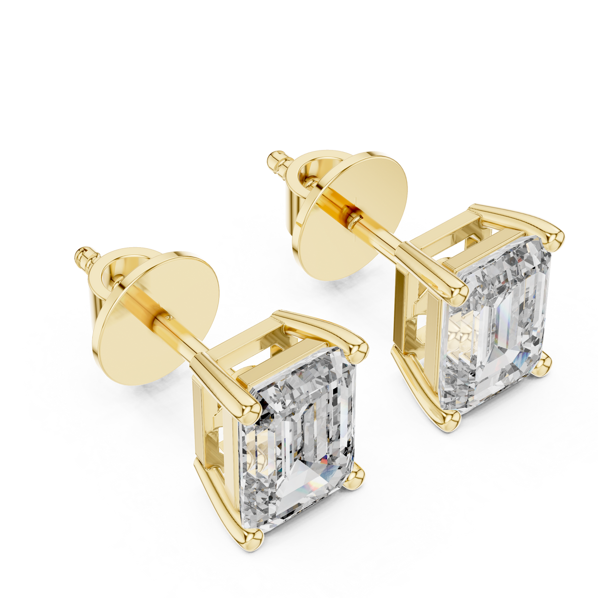 2.50ct TW Emerald Lab-Grown Diamond Stud Earrings