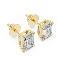 2.50ct TW Emerald Lab-Grown Diamond Stud Earrings in Yellow Gold — Verasah fine jewellery