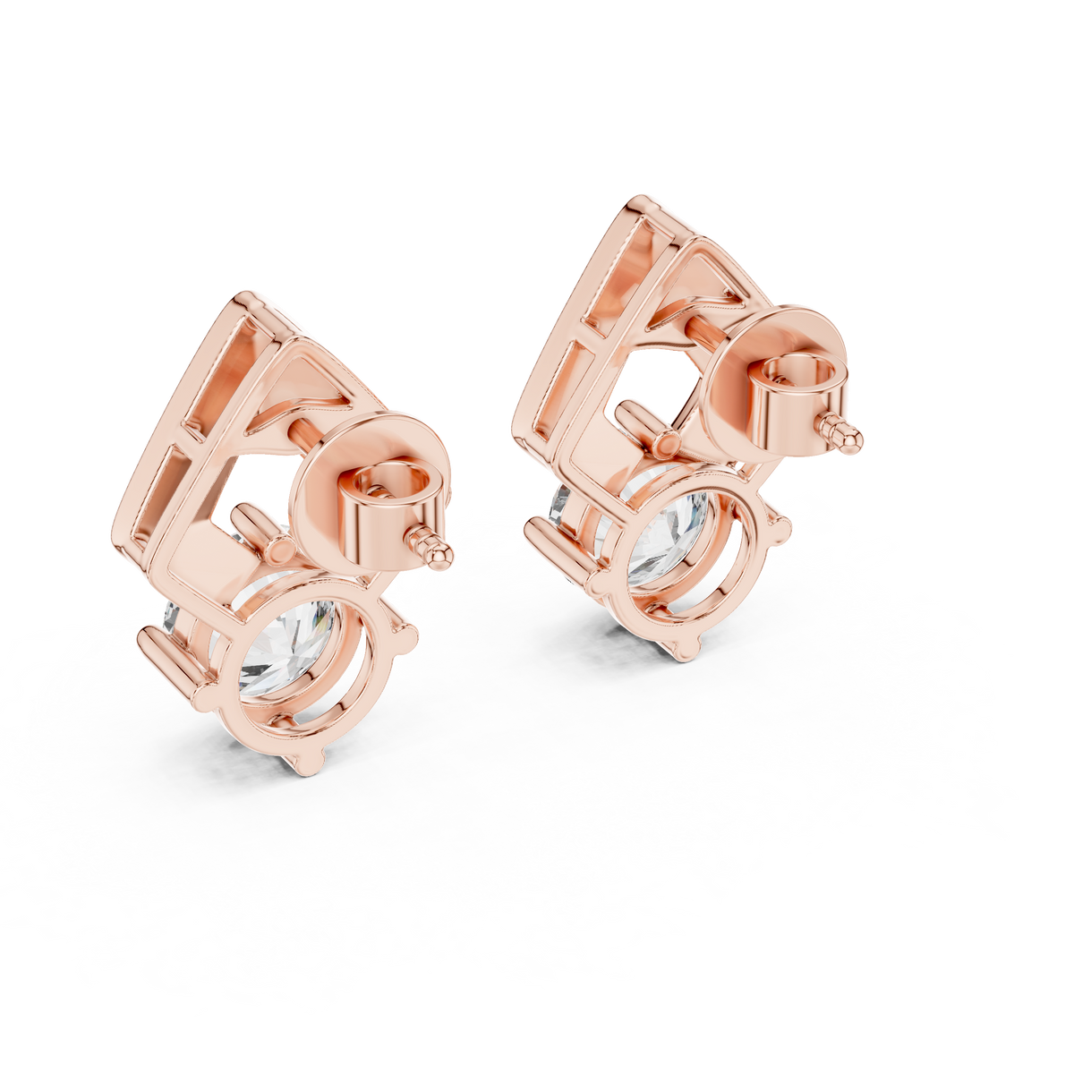 2.50ct TW Round Lab-Grown Diamond Stud Earrings