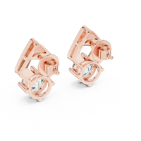 2.50ct TW Round Lab-Grown Diamond Stud Earrings in Rose Gold — Verasah fine jewellery