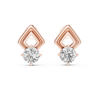2.50ct TW Round Lab-Grown Diamond Stud Earrings in Rose Gold — Verasah fine jewellery