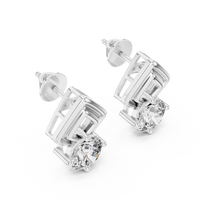 2.50ct TW Round Lab-Grown Diamond Stud Earrings in White Gold — Verasah fine jewellery