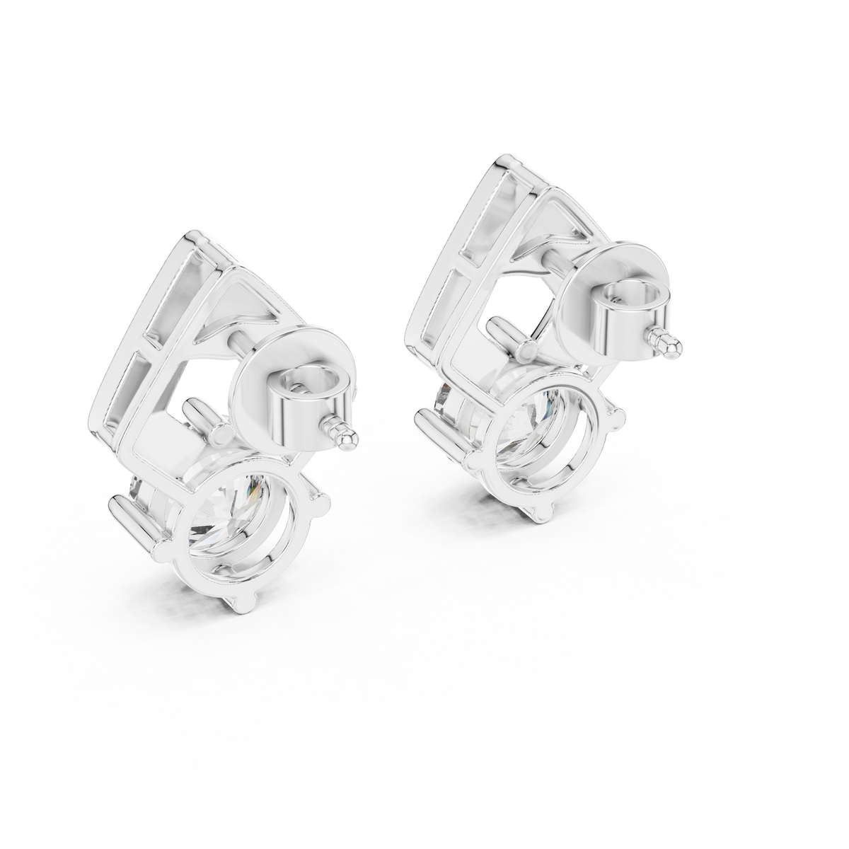 2.50ct TW Round Lab-Grown Diamond Stud Earrings