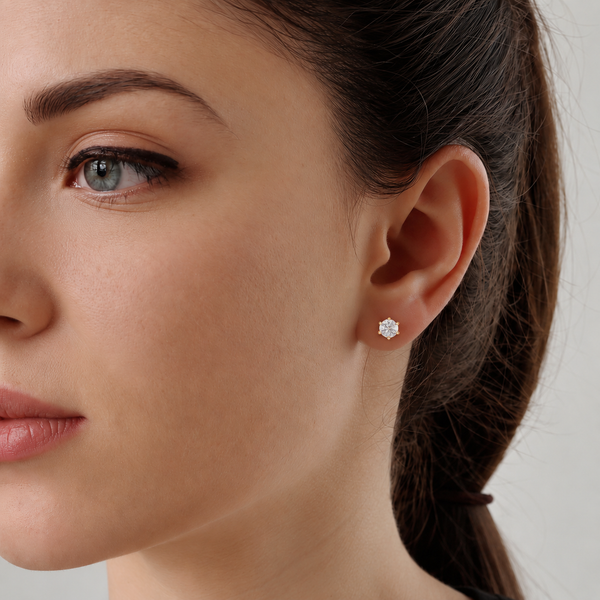 1.22ct TW Round Lab-Grown Diamond Stud Earrings