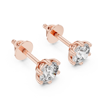 1.22ct TW Round Lab-Grown Diamond Stud Earrings in Rose Gold — Verasah fine jewellery