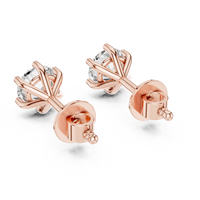 1.22ct TW Round Lab-Grown Diamond Stud Earrings in Rose Gold — Verasah fine jewellery