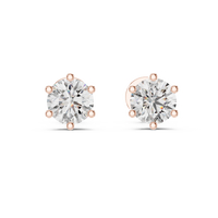 1.22ct TW Round Lab-Grown Diamond Stud Earrings in Rose Gold — Verasah fine jewellery