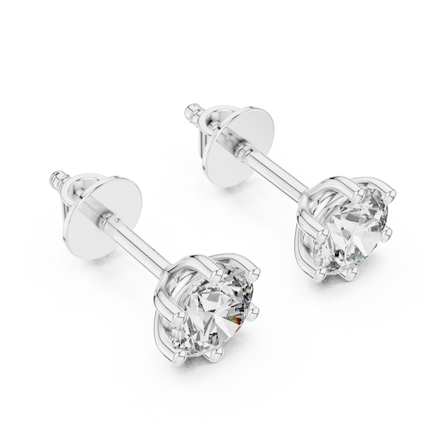 1.22ct TW Round Lab-Grown Diamond Stud Earrings