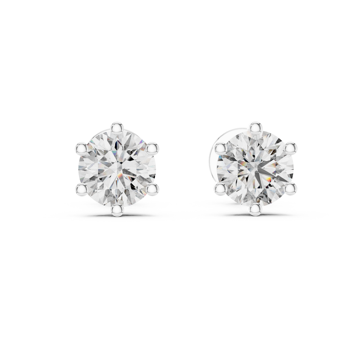 1.22ct TW Round Lab-Grown Diamond Stud Earrings