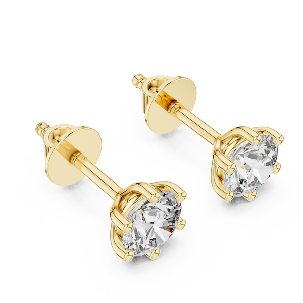 1.22ct TW Round Lab-Grown Diamond Stud Earrings