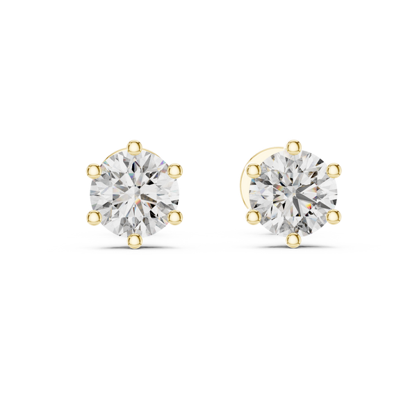 1.22ct TW Round Lab-Grown Diamond Stud Earrings