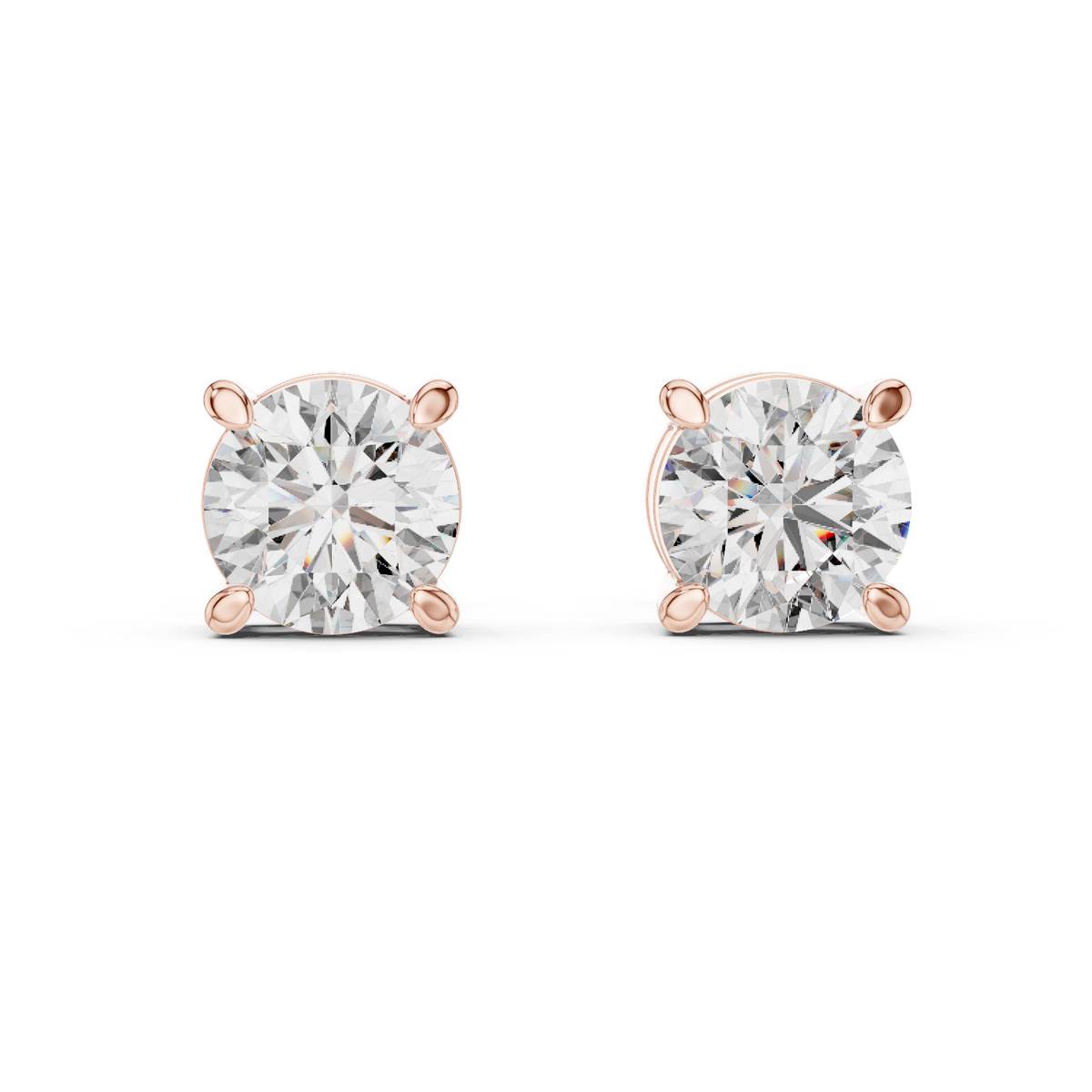2.57ct TW Round Lab-Grown Diamond Stud Earrings