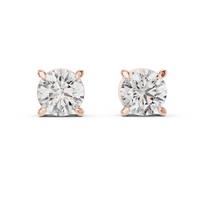 2.57ct TW Round Lab-Grown Diamond Stud Earrings in Rose Gold — Verasah fine jewellery