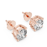 2.57ct TW Round Lab-Grown Diamond Stud Earrings in Rose Gold — Verasah fine jewellery