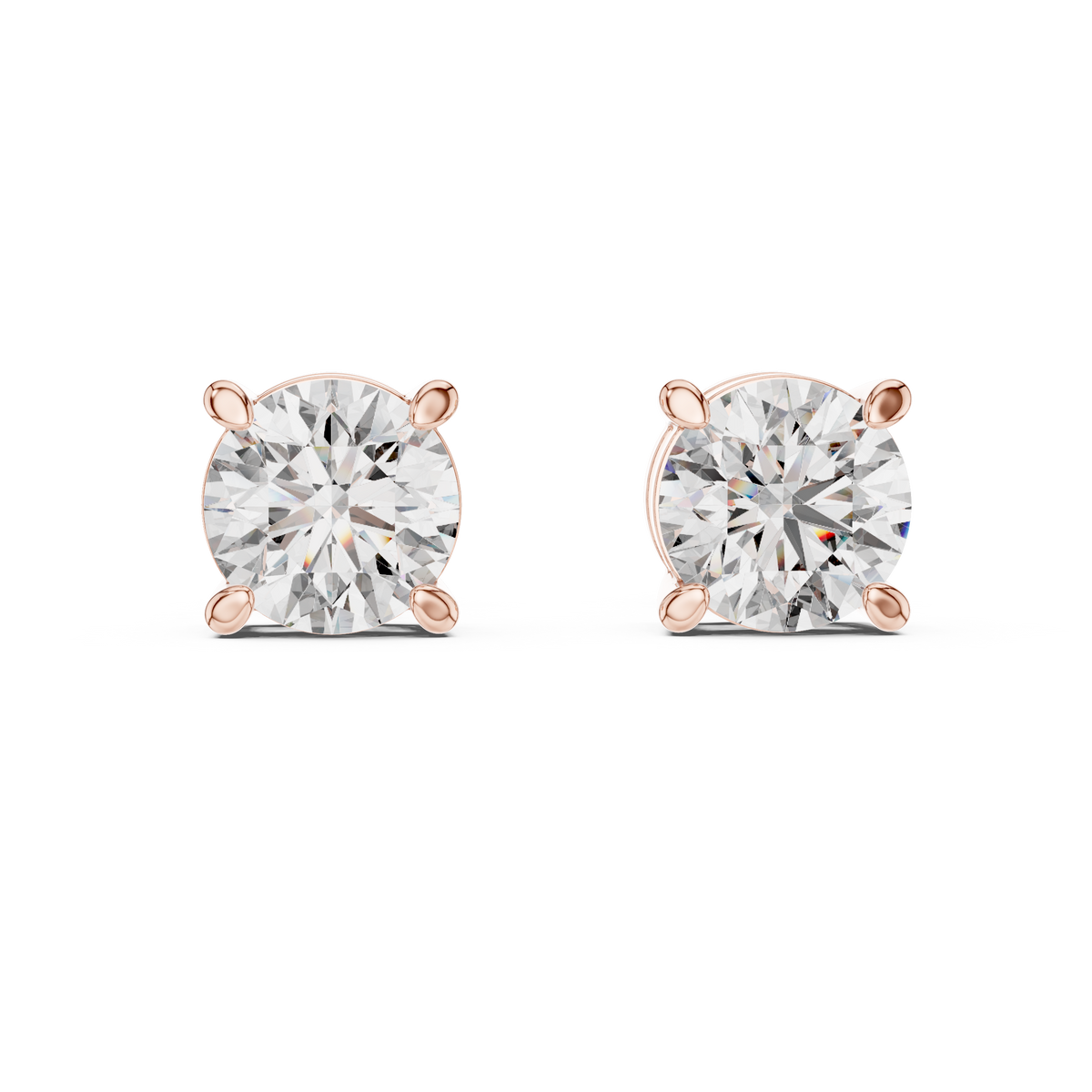 2.57ct TW Round Lab-Grown Diamond Stud Earrings