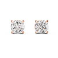 2.57ct TW Round Lab-Grown Diamond Stud Earrings in Rose Gold — Verasah fine jewellery