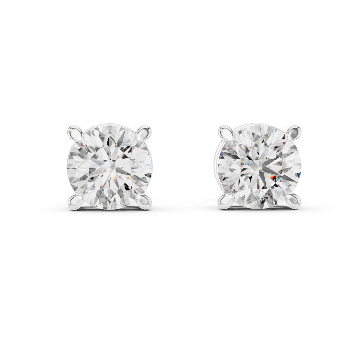 2.57ct TW Round Lab-Grown Diamond Stud Earrings