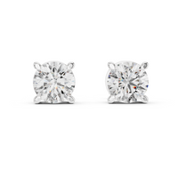 2.57ct TW Round Lab-Grown Diamond Stud Earrings in White Gold — Verasah fine jewellery