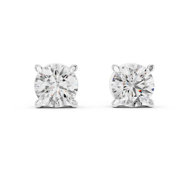 2.57ct TW Round Lab-Grown Diamond Stud Earrings