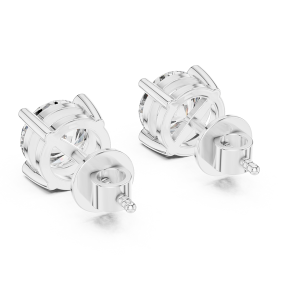 2.57ct TW Round Lab-Grown Diamond Stud Earrings