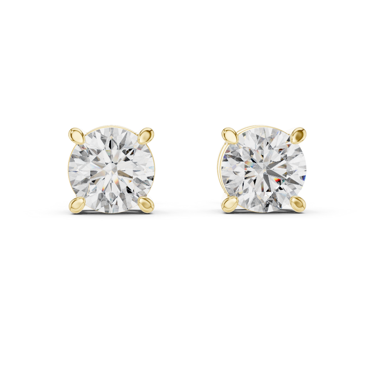 2.57ct TW Round Lab-Grown Diamond Stud Earrings