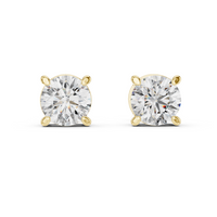 2.57ct TW Round Lab-Grown Diamond Stud Earrings in Yellow Gold — Verasah fine jewellery