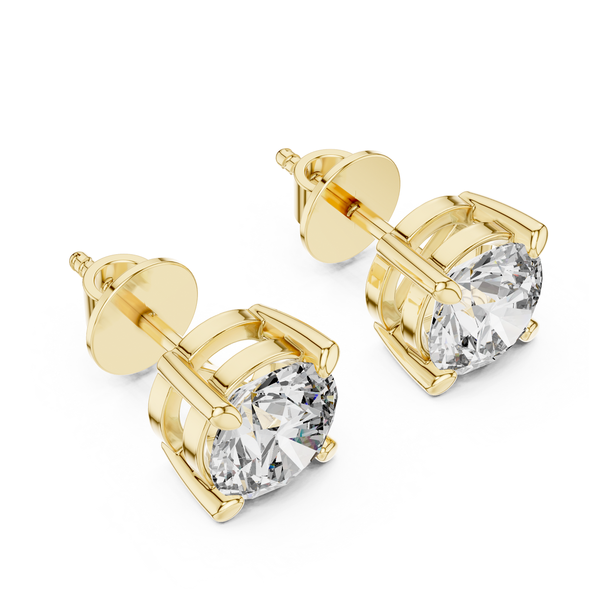 2.57ct TW Round Lab-Grown Diamond Stud Earrings