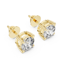 2.57ct TW Round Lab-Grown Diamond Stud Earrings in Yellow Gold — Verasah fine jewellery