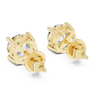 2.57ct TW Round Lab-Grown Diamond Stud Earrings in Yellow Gold — Verasah fine jewellery