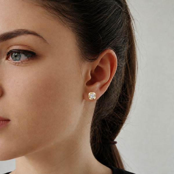 1.80ct TW Round Lab-Grown Diamond Swirl Earrings