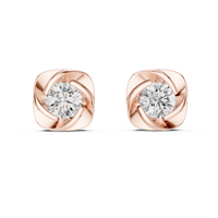 1.80ct TW Round Lab-Grown Diamond Swirl Earrings in Rose Gold — Verasah fine jewellery