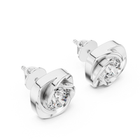 1.80ct TW Round Lab-Grown Diamond Swirl Earrings in White Gold — Verasah fine jewellery