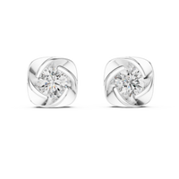 1.80ct TW Round Lab-Grown Diamond Swirl Earrings in White Gold — Verasah fine jewellery