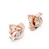 1.80ct TW Round Lab-Grown Diamond Flower Earrings in Rose Gold — Verasah fine jewellery