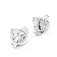 1.80ct TW Round Lab-Grown Diamond Flower Earrings in White Gold — Verasah fine jewellery