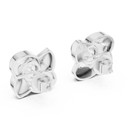 1.80ct TW Round Lab-Grown Diamond Flower Earrings in White Gold — Verasah fine jewellery
