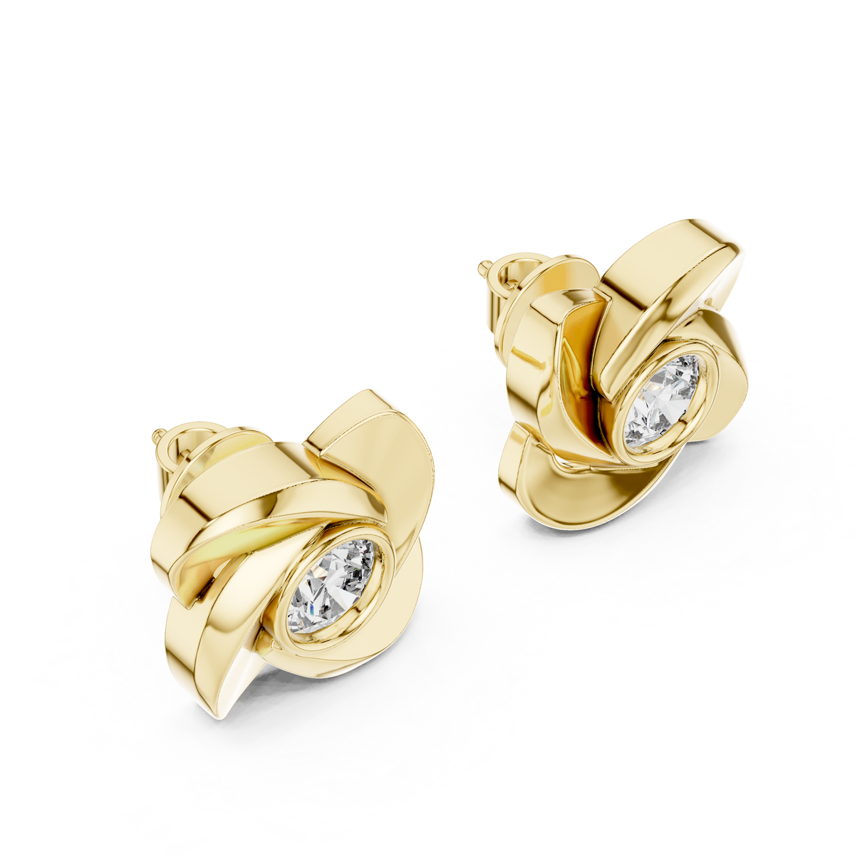 1.80ct TW Round Lab-Grown Diamond Flower Earrings