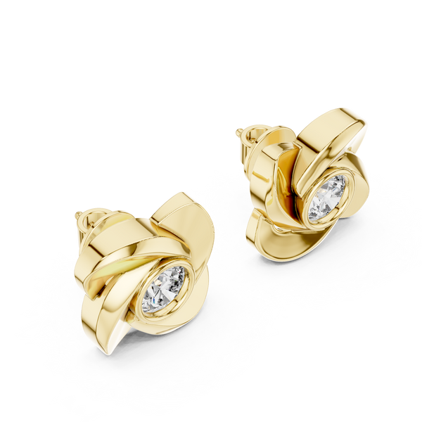 1.80ct TW Round Lab-Grown Diamond Flower Earrings