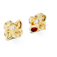 1.80ct TW Round Lab-Grown Diamond Flower Earrings in Yellow Gold — Verasah fine jewellery