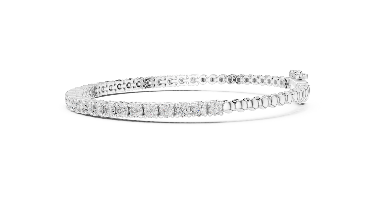 1.70ct TW Round Lab-Grown Diamond Half Tennis Bracelet