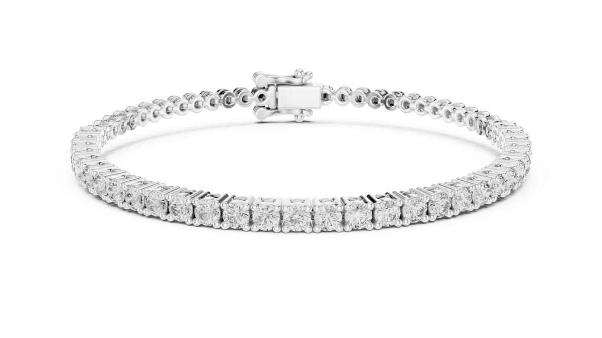 1.70ct TW Round Lab-Grown Diamond Half Tennis Bracelet