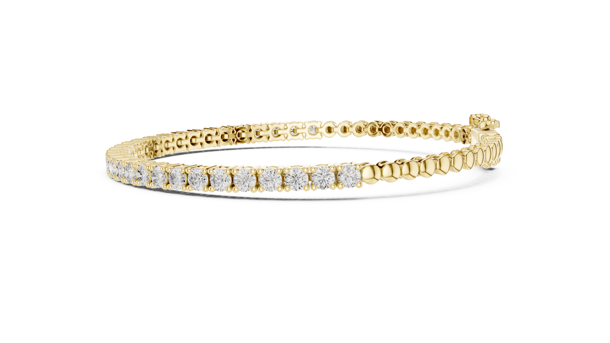 1.70ct TW Round Lab-Grown Diamond Half Tennis Bracelet