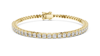 1.95ct TW Round Lab-Grown Diamond Tennis Bracelet in Yellow Gold — Verasah fine jewellery